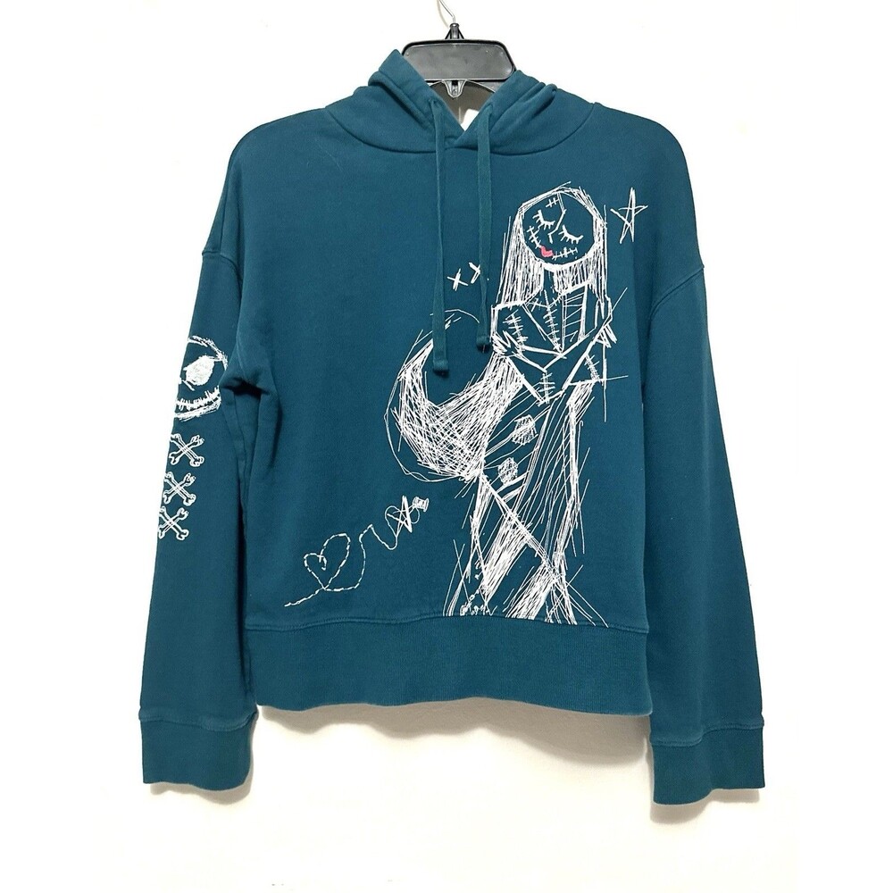 Sally Nightmare Before Christmas Teal Turquoise Sweatshirt Hoodie Disney Small